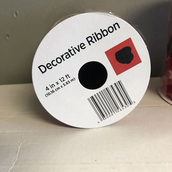 Wired ribbon with Santa Claus print on it - Picture 3 of 4